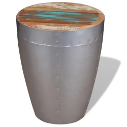 Tabouret aviateur Bois de récupération massif 