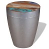 Tabouret aviateur Bois de récupération massif 