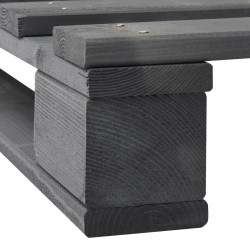 Cadre de lit de palette Gris Bois de pin massif 90x200 cm 