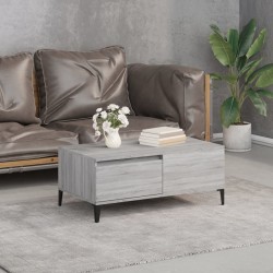 Table basse Sonoma gris 90x50x36,5 cm Bois d'ingénierie 