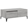 Table basse Sonoma gris 90x50x36,5 cm Bois d'ingénierie 