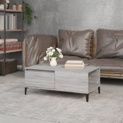 Table basse Sonoma gris 90x50x36,5 cm Bois d'ingénierie 