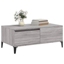 Table basse Sonoma gris 90x50x36,5 cm Bois d'ingénierie 