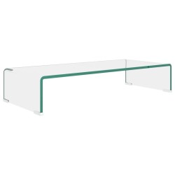 Meuble TV/pour moniteur 70x30x13 cm verre transparent 