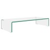 Meuble TV/pour moniteur 70x30x13 cm verre transparent 