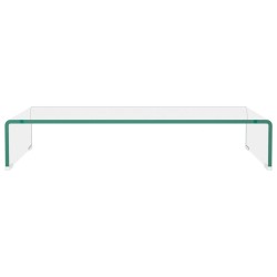 Meuble TV/pour moniteur 70x30x13 cm verre transparent 