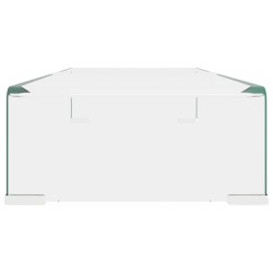 Meuble TV/pour moniteur 70x30x13 cm verre transparent 