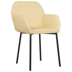 Chaises à manger lot de 2 Crème Velours 