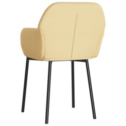 Chaises à manger lot de 2 Crème Velours 