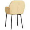 Chaises à manger lot de 2 Crème Velours 