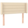 Tête de lit à LED Crème 93x16x78/88 cm Tissu 