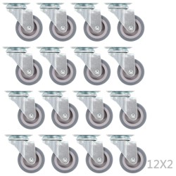 144 pcs Roulettes pivotantes 50 mm 