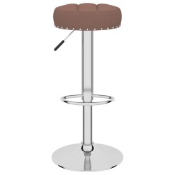 Tabourets de bar lot de 2 marron tissu 