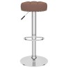 Tabourets de bar lot de 2 marron tissu 