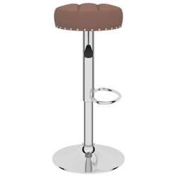 Tabourets de bar lot de 2 marron tissu 