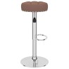Tabourets de bar lot de 2 marron tissu 