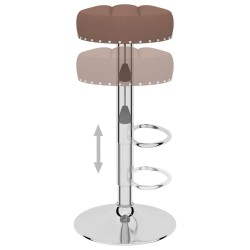 Tabourets de bar lot de 2 marron tissu 
