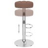 Tabourets de bar lot de 2 marron tissu 