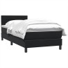 Sommier à lattes de lit avec matelas noir 100x210 cm velours 