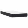 Sommier à lattes de lit avec matelas noir 100x210 cm velours 