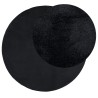 Tapis OVIEDO à poils courts noir Ø 200 cm 