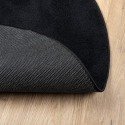 Tapis OVIEDO à poils courts noir Ø 200 cm 