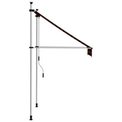 Auvent manuel rétractable 100 cm Orange et marron 