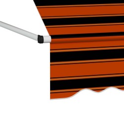 Auvent manuel rétractable 100 cm Orange et marron 