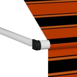 Auvent manuel rétractable 100 cm Orange et marron 