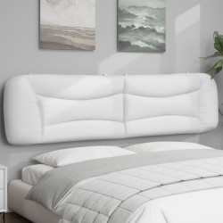 Coussin de tête de lit blanc 200 cm similicuir 