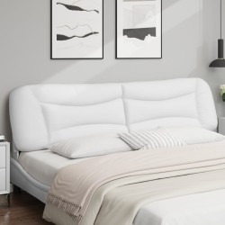Coussin de tête de lit blanc 200 cm similicuir 