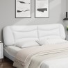 Coussin de tête de lit blanc 200 cm similicuir 