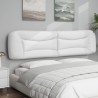 Coussin de tête de lit blanc 200 cm similicuir 