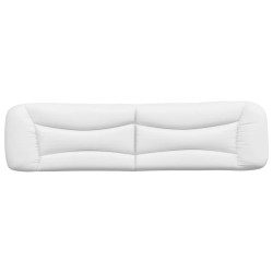 Coussin de tête de lit blanc 200 cm similicuir 