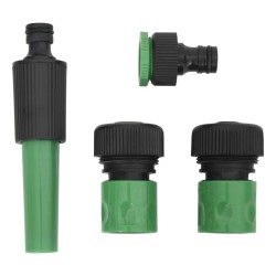 Tuyau d'arrosage avec jeu de raccords vert 0,75" 10 m PVC 