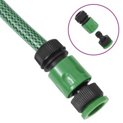 Tuyau d'arrosage avec jeu de raccords vert 0,75" 10 m PVC 