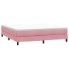 Sommier à lattes de lit sans matelas rose 180x210 cm velours 
