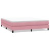 Sommier à lattes de lit sans matelas rose 180x210 cm velours 