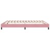 Sommier à lattes de lit sans matelas rose 180x210 cm velours 