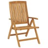 Chaises de jardin inclinables lot de 2 et coussins teck massif 