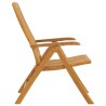 Chaises de jardin inclinables lot de 2 et coussins teck massif 