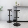 Tabourets de bar lot de 2 Noir Velours 