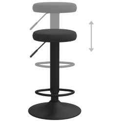 Tabourets de bar lot de 2 Noir Velours 