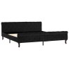 Cadre de lit sans matelas noir velours 180x200 cm 