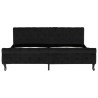 Cadre de lit sans matelas noir velours 180x200 cm 