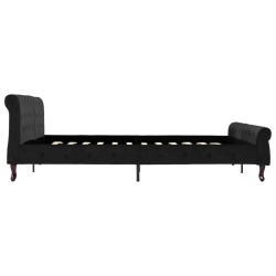 Cadre de lit sans matelas noir velours 180x200 cm 