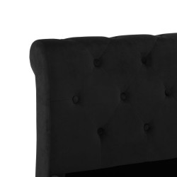 Cadre de lit sans matelas noir velours 180x200 cm 