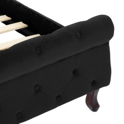 Cadre de lit sans matelas noir velours 180x200 cm 