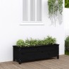 Lit surélevé de jardin noir 119,5x40x39 cm bois de pin massif 