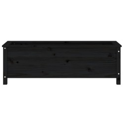 Lit surélevé de jardin noir 119,5x40x39 cm bois de pin massif 